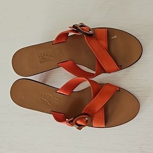 Ferragamo Slides Sandals wide fit 9.5 C